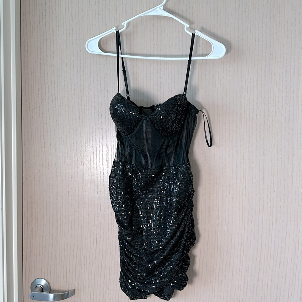 Black Sequin Dress